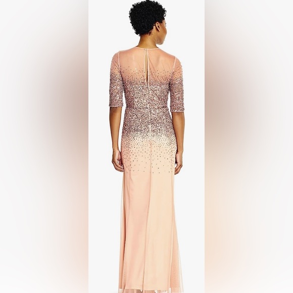 Adrianna Papell Beaded Illusion Gown - Picture 2 of 6